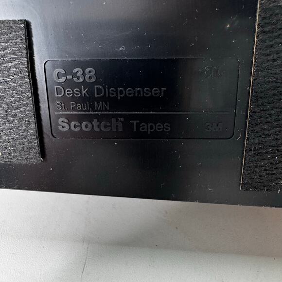 1986 Vtg Scotch C-38 Putty Single-Roll Weighted Tape Dispenser open box - Picture 2 of 8